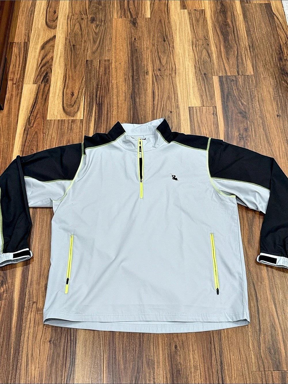 FootJoy Men's Performance Quarter-Zip Gray & Black Size XXL